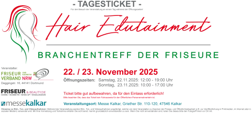 Early Bird Tagesticket Hair Edutainment 2025