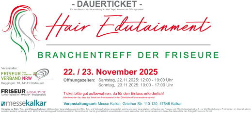 Early Bird Dauerticket Hair Edutainment 2025